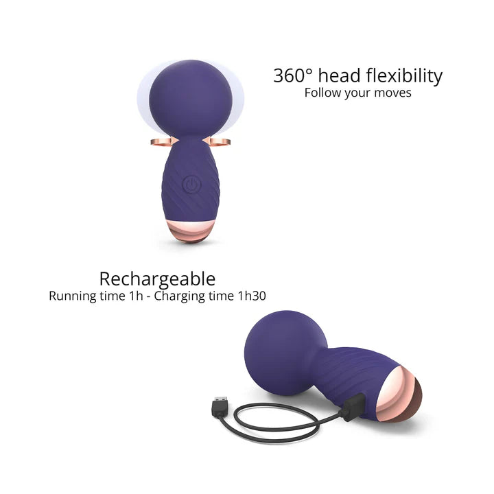 360 degree head flexibility. Rechargeable with a 1h running time.