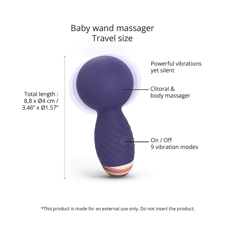 Travel size at 8.8cm tall. 9 vibration modes.