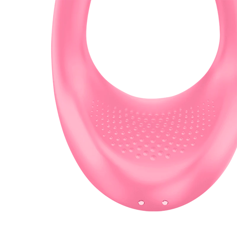 Close-up of Satisfyer couples' sex toy.