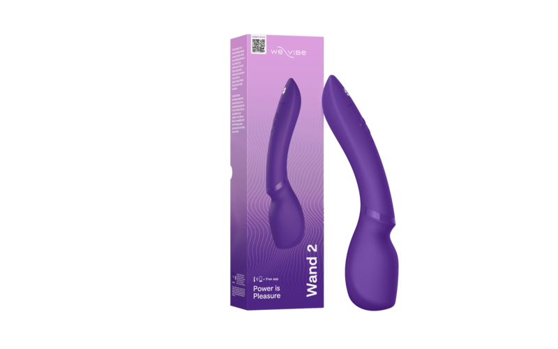 We-Vibe Wand 2 shown next to box.