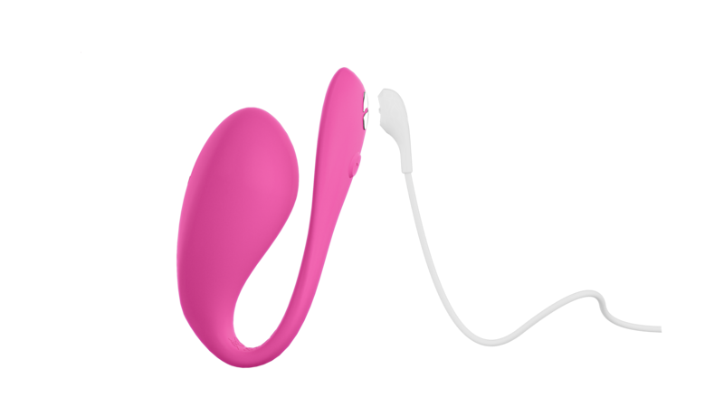 We-Vibe sex toy connected to wired charged. 