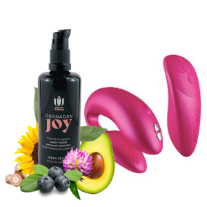 We-Vibe Chorus Couple vibe paired with Okanagan Joy personal lubricant