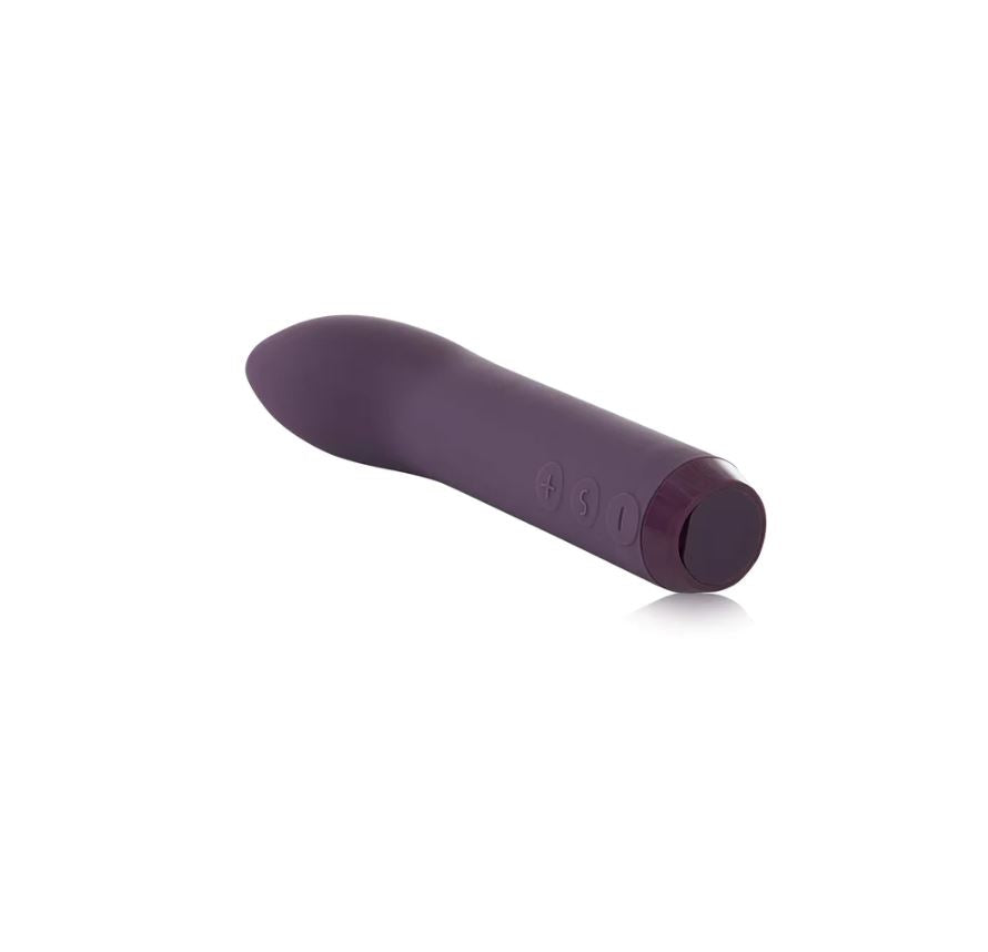 G-Spot vibrator laying on side with speed and pattern buttons visible.