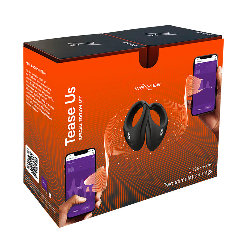 The We-Vibe Tease Us Couples Kit - two wearable stimulation rings.