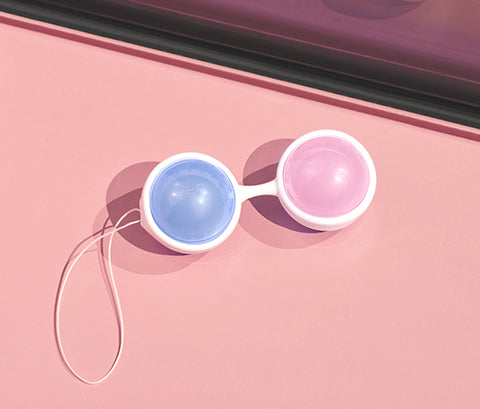Blue and pink LELO Beads.