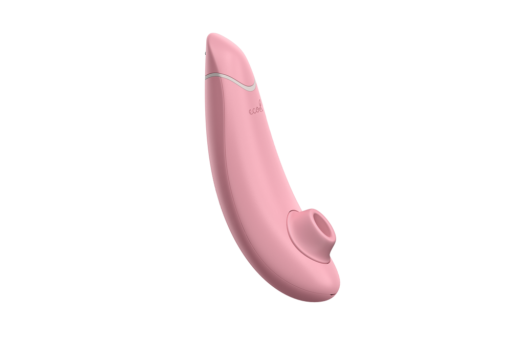 Womanizer Premium Eco environmentally friendly women's vibrator in pink.